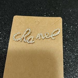 Women’s jewelry. Vintage and elegant embellished earrings.